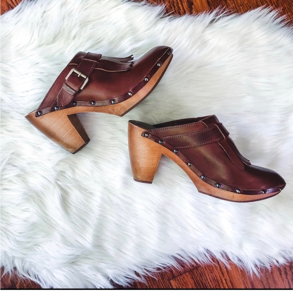Madewell Westway 1937 Wooden Clogs Size 8